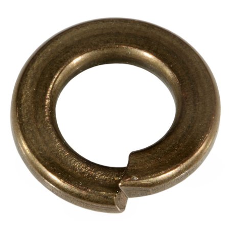 MIDWEST FASTENER Split Lock Washer, For Screw Size 3/8 in Silicon Bronze, Bronze Finish, 6 PK 37407